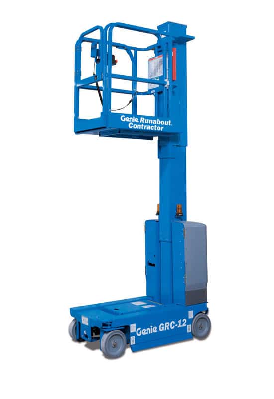 genie runabout contractor grc-12 vertical mast lift