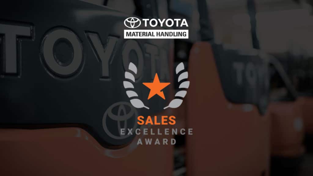 welch equipment receives toyota material handling sales excellence award